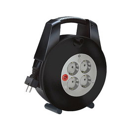 Brennenstuhl Vario Line Enrollacables 4 Tomas 15m Negro, Gris