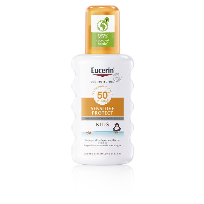 Eucerin Sun Sensitive Protect Kids Protector Solar Spray SPF 50+ Niños 200 ml - Con Tecnología Antimanchas, Muy Resistente al Agua, Apto para Piel Atópica Eucerin Sun Sensitive Protect Kids Protector Solar Spray SPF 50+ Niños 200 ml - Con Tecnología Antimanchas, Muy Resistente al Agua, Apto para Piel Atópica