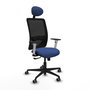 PIQUERAS Y CRESPO Silla de oficina Zulema con mecanismo Sincro, Azul marino y Negro