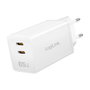 LogiLink PA0367 Cargador USB-C de 65 W con tecnología GaN, 2 puertos, Blanco