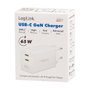 LogiLink PA0367 Cargador USB-C de 65 W con tecnología GaN, 2 puertos, Blanco