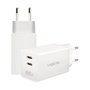LogiLink PA0367 Cargador USB-C de 65 W con tecnología GaN, 2 puertos, Blanco