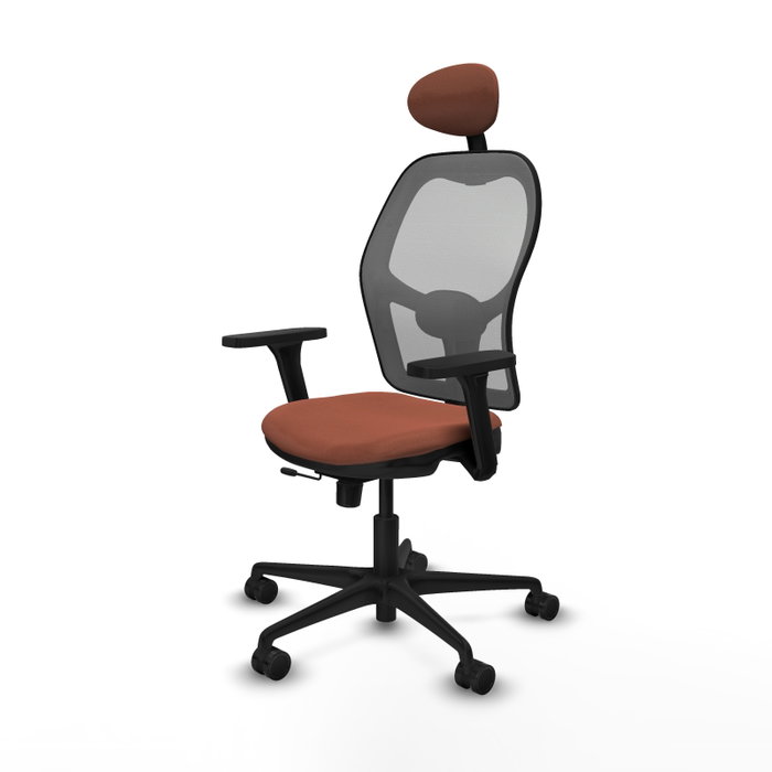 PIQUERAS Y CRESPO Silla de oficina Jorquera con mecanismo Sincro/Traslack, Marrón y Gris