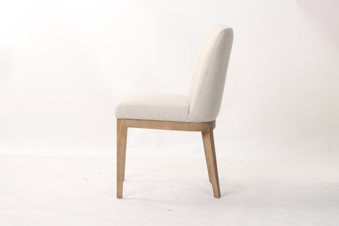 DKD Home Decor Silla 'Top chairs 2c24' Blanco o Crudo, Fresno y Poliéster, 54x83x46 cm, 2 Unidades