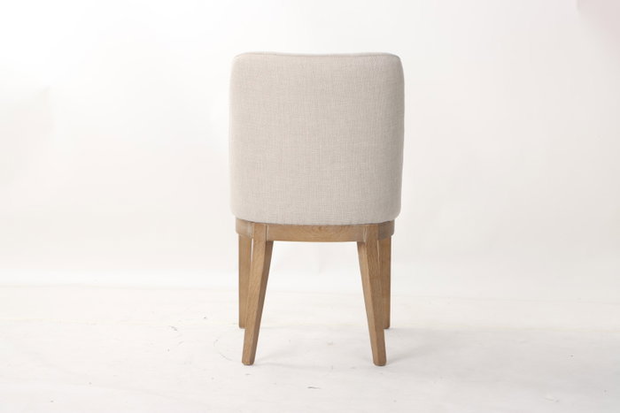 DKD Home Decor Silla 'Top chairs 2c24' Blanco o Crudo, Fresno y Poliéster, 54x83x46 cm, 2 Unidades