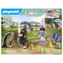 Playmobil 71355 Set Granja Horses of Waterfall con Zoe & Blaze y Pista de Carreras para Niños de 5 a 12 Años