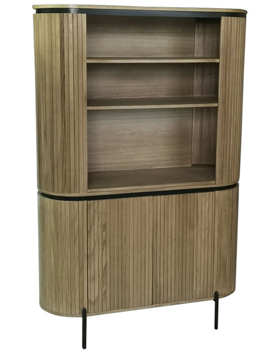 DKD Home Decor Estantería Paulownia y Metal Natural 110x39x170