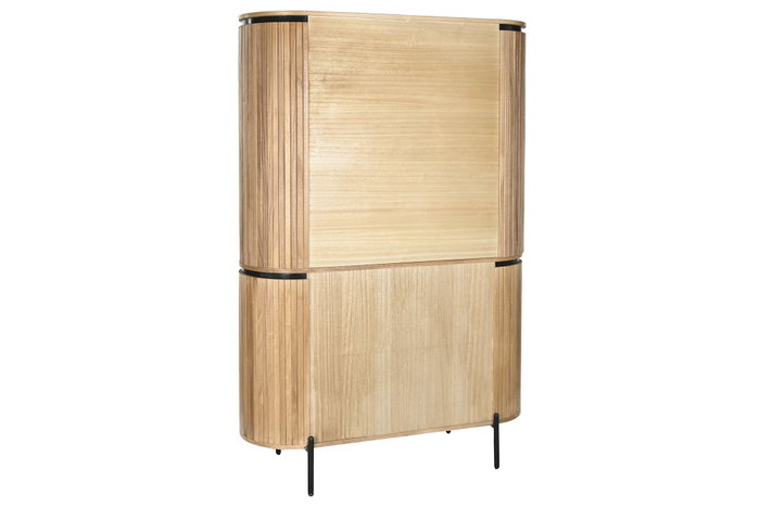 DKD Home Decor Estantería Paulownia y Metal Natural 110x39x170