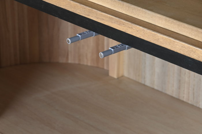 DKD Home Decor Estantería Paulownia y Metal Natural 110x39x170