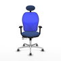 PIQUERAS Y CRESPO Silla de oficina Jorquera con mecanismo Sincro/Traslack Azul