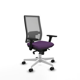 PIQUERAS Y CRESPO Silla de oficina Horna con mecanismo Sincro, Morado y Gris