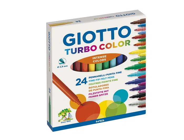 Giotto Turbo Color Estuche de 24 Rotuladores Surtidos