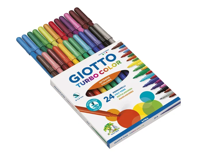 Giotto Turbo Color Estuche de 24 Rotuladores Surtidos