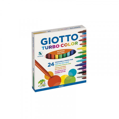 Giotto Turbo Color Estuche de 24 Rotuladores Surtidos