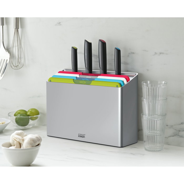 Joseph Joseph Folio Icon Plus Set de 8 piezas de tablas de cortar y cuchillos