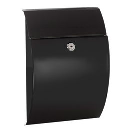 Arregui Buzón Galán Exterior Acero Negro S (A5) - Boca 17.5x3 cm, Medidas 21x7.5x29 cm con Tarjetero y Llaves