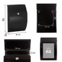 Arregui Buzón Exterior Individual Galán - Acero Galvanizado Lacado Negro, Tamaño S (A5) con Puerta Vertical, 21 x 7,5 x 29 cm, Incluye Tarjetero y Llaves