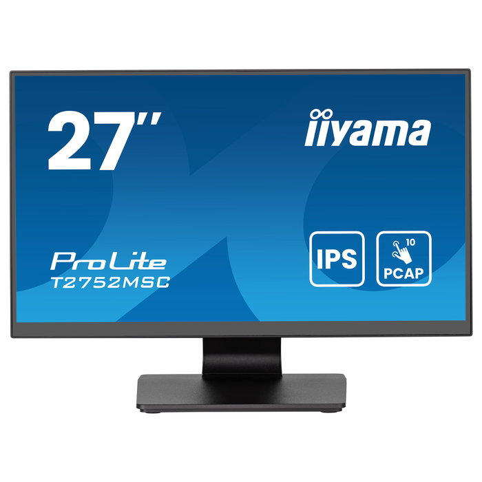 Iiyama ProLite T2752MSC-B1AG Monitor Táctil de 68.6 cm (27") Full HD IPS, 1920 x 1080, 100 Hz, 5 ms, HDMI, DisplayPort, USB, Negro