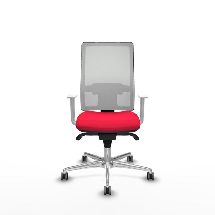 PIQUERAS Y CRESPO Silla de oficina Horna con mecanismo Sincro, Rojo y Blanco