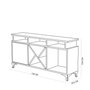 Hanah Home Soporte TV Moderno Blanco y Córdoba 120cm x 53.6cm x 29.5cm