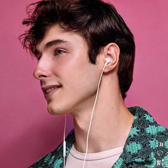 Energy Sistem Auriculares EasyPods USB-C tipo botón con micrófono intraurales, cable, Sonido HD, Color Blanco