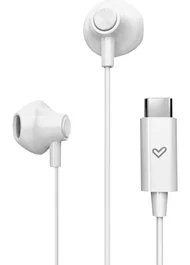 Energy Sistem Auriculares EasyPods USB-C tipo botón con micrófono intraurales, cable, Sonido HD, Color Blanco