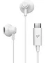 Energy Sistem Auriculares EasyPods USB-C tipo botón con micrófono intraurales, cable, Sonido HD, Color Blanco
