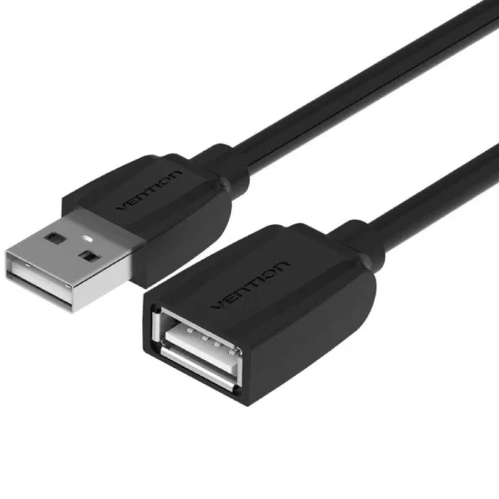 Vention Cable Extensión USB 2.0 VAS-A44-B150, Macho a Hembra, 1.5 Metros, Negro