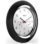 Mebus 19453 Reloj de Pared Controlado por Radio con Termómetro e Higrómetro