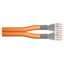 Digitus Cable de Datos CAT 7 S/FTP Verlegekabel, 500 m, Duplex, CCA, Cobre Sólido, LSZH, 10 Gbit/s, 1200 MHz, Naranja