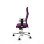 PIQUERAS Y CRESPO Sillón Albacete Morado con Mecanismo Sincro y Base de Aluminio