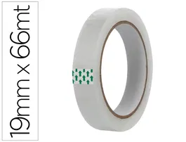 Greening Cinta Adhesiva Transparente 66 m x 19 mm, 1 Unidad, Ideal para Embalaje, Manualidades, Oficina y Hogar, Adhesión Fuerte