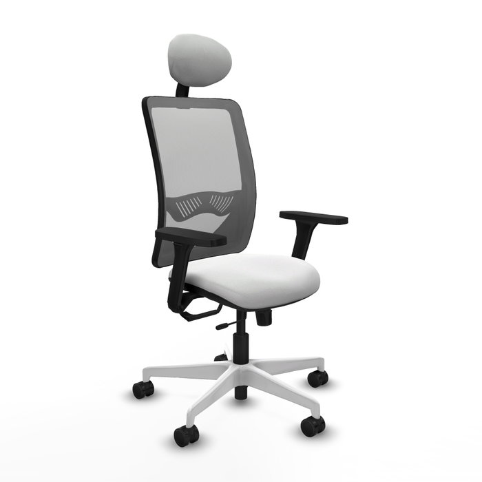 PIQUERAS Y CRESPO Silla de oficina Zulema con mecanismo Sincro/Traslack, Blanco y Gris PIQUERAS Y CRESPO Silla de oficina Zulema con mecanismo Sincro/Traslack, Blanco y Gris