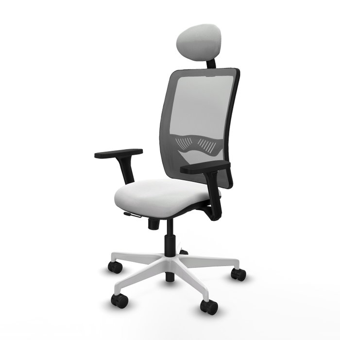 PIQUERAS Y CRESPO Silla de oficina Zulema con mecanismo Sincro/Traslack, Blanco y Gris PIQUERAS Y CRESPO Silla de oficina Zulema con mecanismo Sincro/Traslack, Blanco y Gris