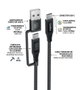 COOLBOX Cable USB-C 3.2 Gen2 con Adaptador USB-A, 60W, 1.8m, Negro