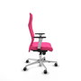 PIQUERAS Y CRESPO Sillón Albacete con Mecanismo Sincro, Similpiel Rosa, Base Aluminio