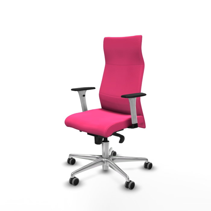 PIQUERAS Y CRESPO Sillón Albacete con Mecanismo Sincro, Similpiel Rosa, Base Aluminio PIQUERAS Y CRESPO Sillón Albacete con Mecanismo Sincro, Similpiel Rosa, Base Aluminio