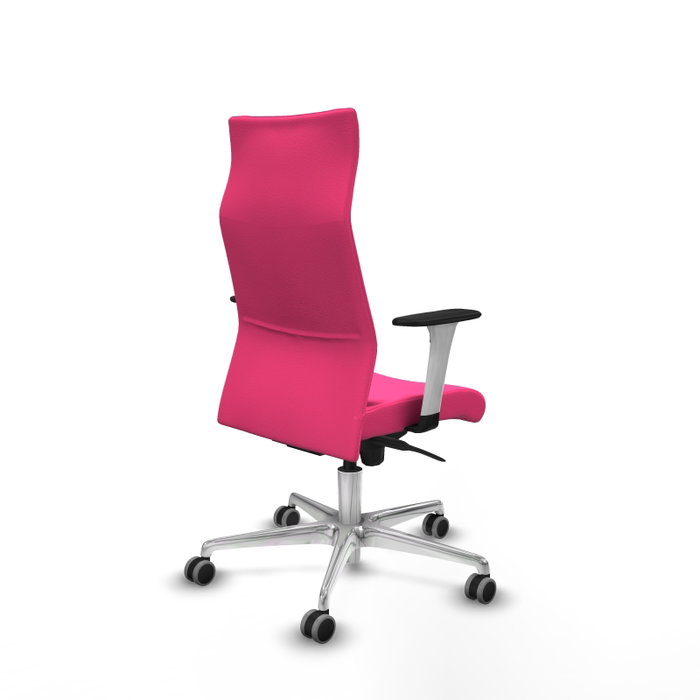PIQUERAS Y CRESPO Sillón Albacete con Mecanismo Sincro, Similpiel Rosa, Base Aluminio PIQUERAS Y CRESPO Sillón Albacete con Mecanismo Sincro, Similpiel Rosa, Base Aluminio