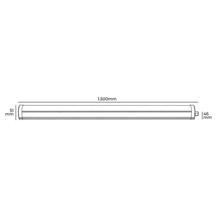 Edm Regleta LED 48 W 6.400 K Luz Fría 5.160 lm Edm Regleta LED 48 W 6.400 K Luz Fría 5.160 lm