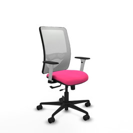 PIQUERAS Y CRESPO Silla de oficina Zulema Rosa y Blanco