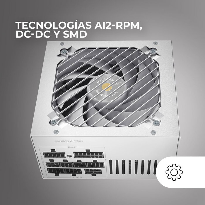 Mars Gaming MPB750SIMW 750W Blanco Full Modular 80 Plus Bronze