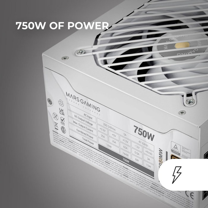 Mars Gaming MPB750SIMW 750W Blanco Full Modular 80 Plus Bronze