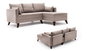 Atelier Del Sofa Sofá Cama Esquinero Derecho Bella 2 - Crema 205x140 cm