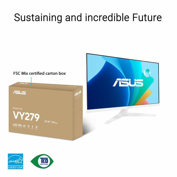 Asus VY279HF-W Monitor Gaming 27 IPS Full HD 100Hz 1ms Blanco