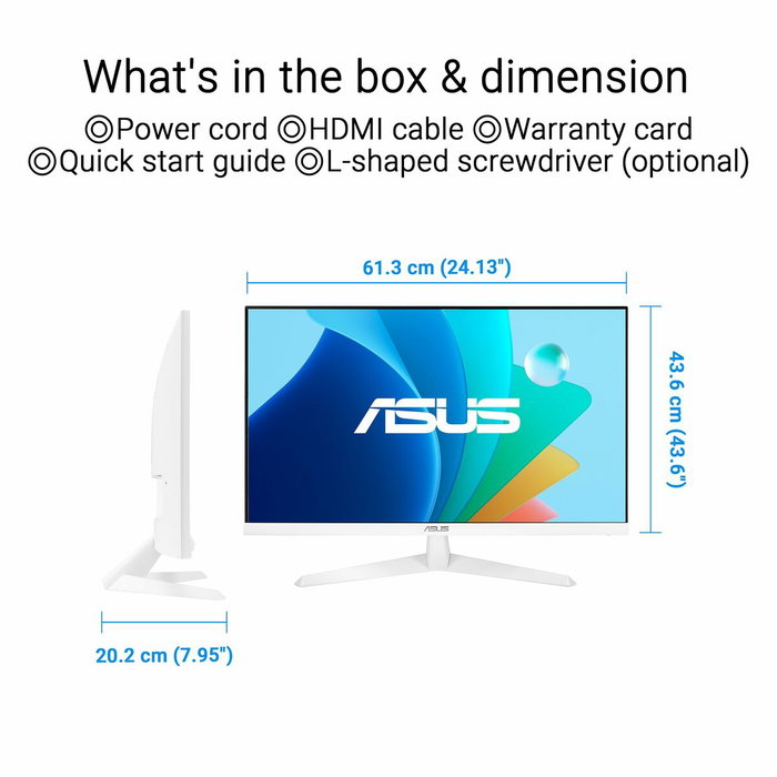 Asus VY279HF-W Monitor Gaming 27 IPS Full HD 100Hz 1ms Blanco