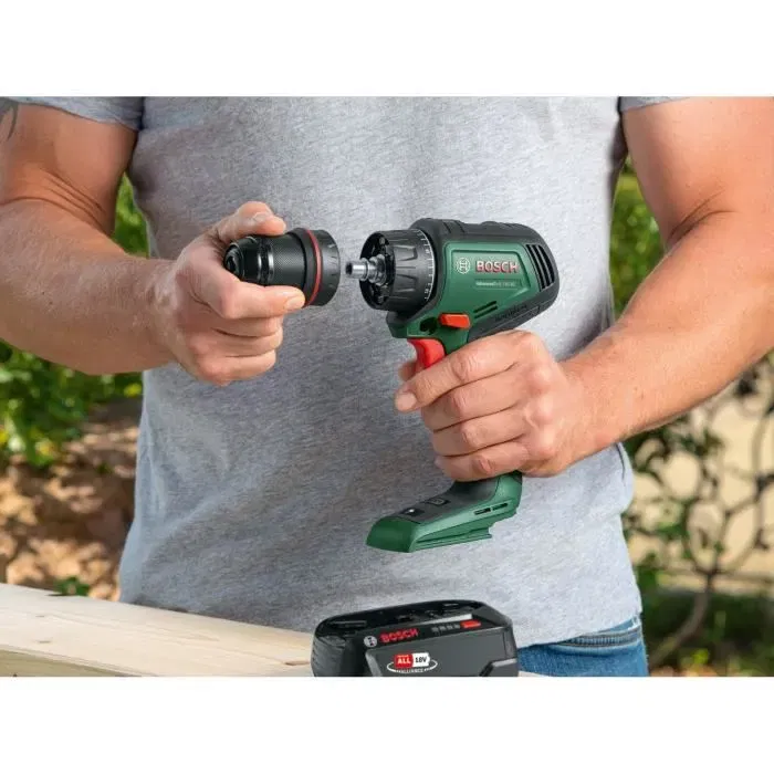 Bosch Taladro Atornillador AdvancedDrill 18V-80 Inalámbrico con 2 Baterías 2.5 Ah y Portabrocas Metálico Extraíble