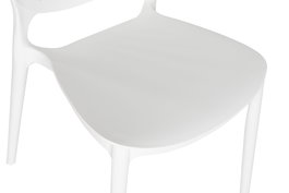 DKD Home Decor Silla Shenglong Modern Apilable Blanco PP Tratamiento UV (55.5 x 81 x 44.5 cm)