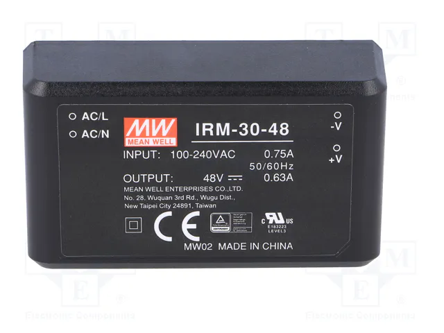 MEAN WELL IRM-30-48 Convertidor AC/DC 30,2W 48VDC
