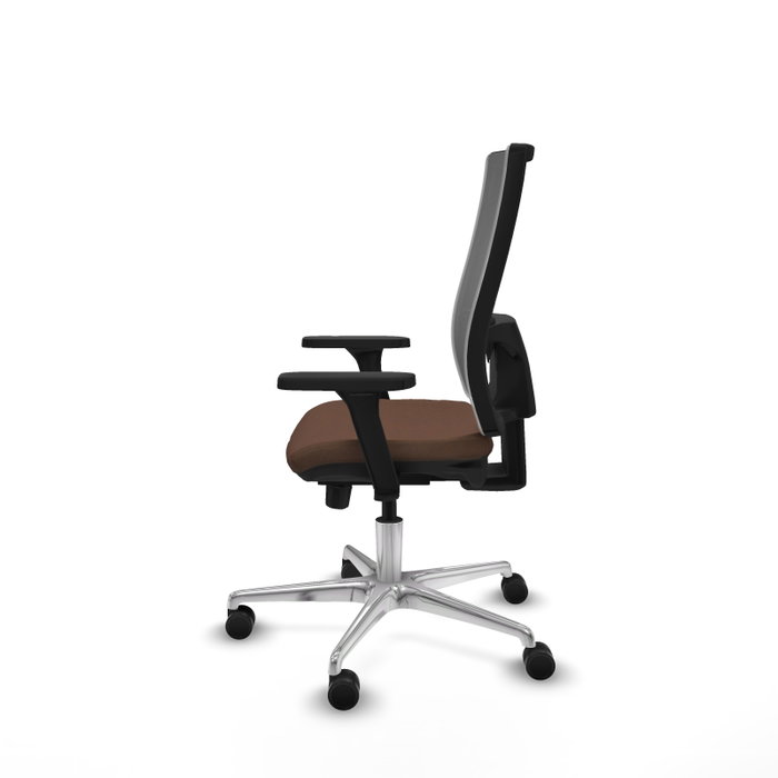 PIQUERAS Y CRESPO Silla de oficina Horna con mecanismo Sincro/Traslack Marrón y Gris PIQUERAS Y CRESPO Silla de oficina Horna con mecanismo Sincro/Traslack Marrón y Gris