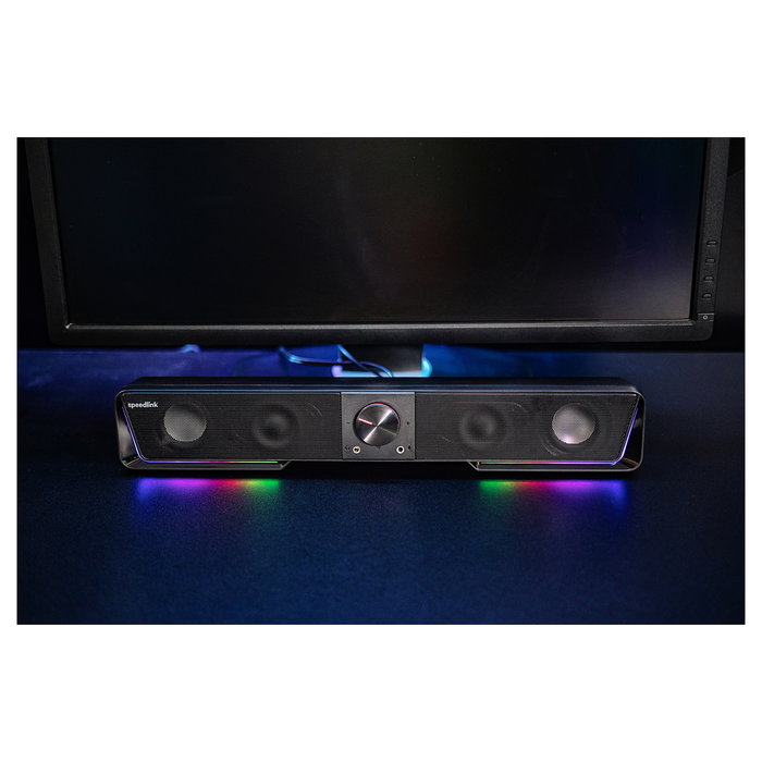 Speedlink Gravity RGB Soundbar Altavoz 6W 2" Negro con USB y Bluetooth